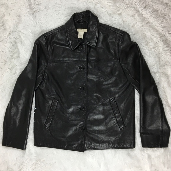 J. Crew Jackets & Blazers - J. Crew Women’s Classic Black Small Leather Jacket